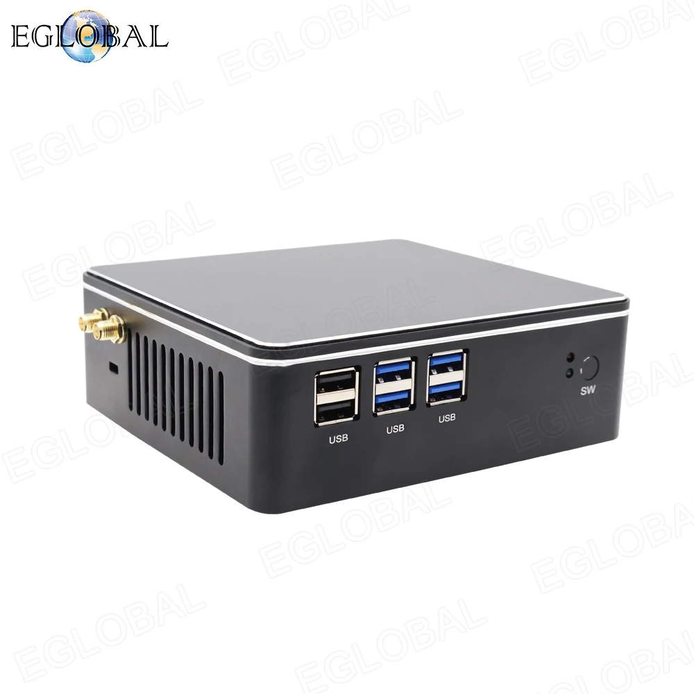  Hot selling Mini PC with fan i3 i5 i7 DDR3L/DDR4 version gaming computer HDMI VGA dual display Win7
