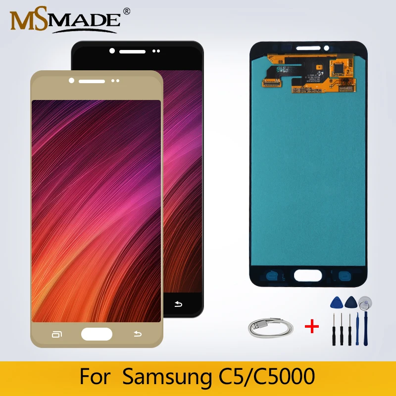 

100% Original LCD For Samsung Galaxy C5 C5000 SM-C5000 LCD Display Touch Screen Digitizer Replacement Parts Free Shipping