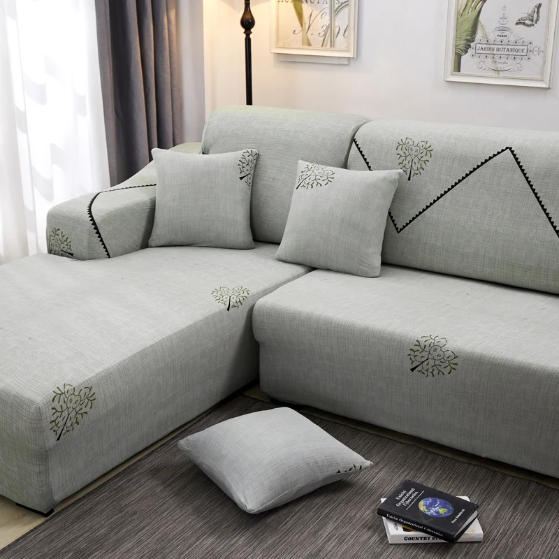 Новый L форма d стрейч чехлы для диванов полиэстер Loveseat мебель протектор шезлонг