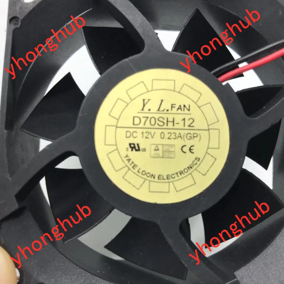 Yate Loon D70SH 12 DC 12V 0.23A 70x70x25 мм 2 провод Сервер вентилятор