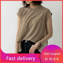 2020 Korean Fashion New Women's Chiffon Pleated Top Causal Summer Short Sleeve Round Chic Female Shirts Women Blouse