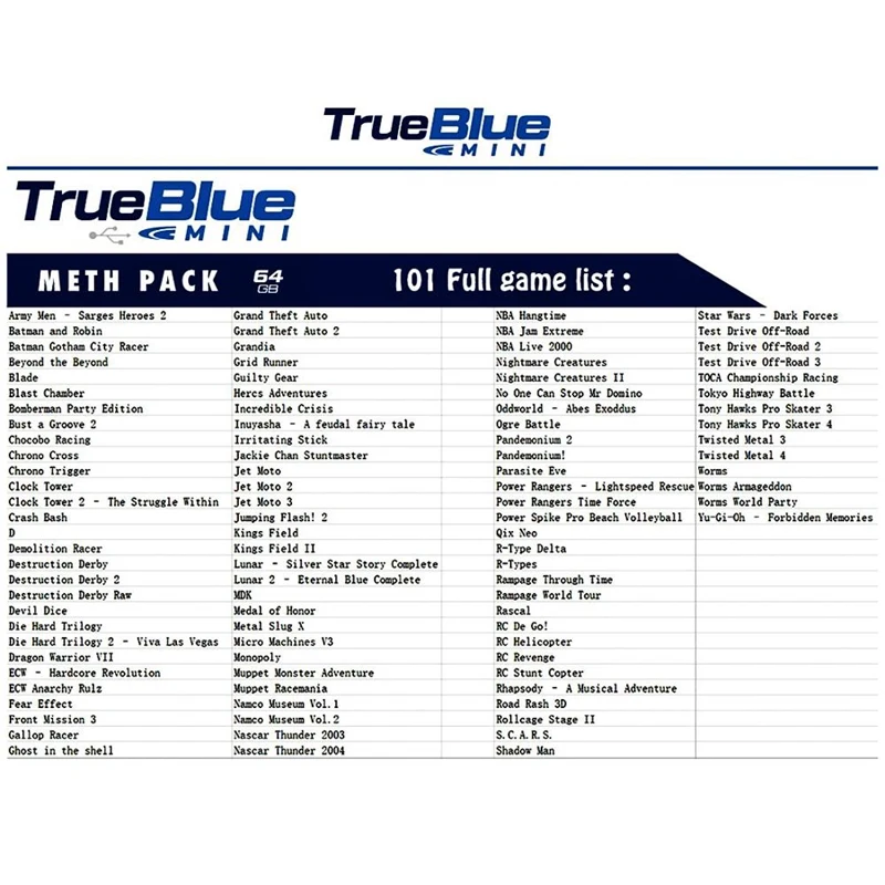 True Blue 101 игр/64G Crackhead пакет/математический пакет/неделя Пакет 58 игр/32G Бой пакет для Playstation классические игры и аксессуары