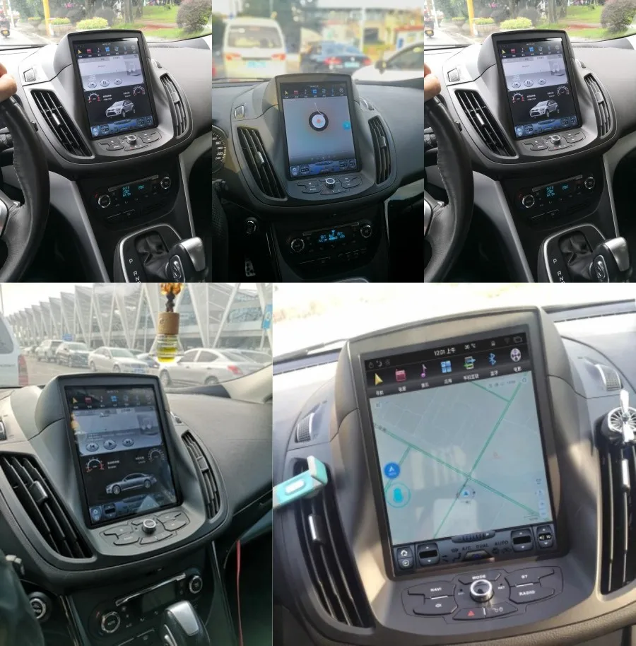 10," экран Tesla навигация для Ford Kuga 2013- Android 8,1 автомагнитола gps bluetooth Мультимедиа carplay 2K видео головное устройство