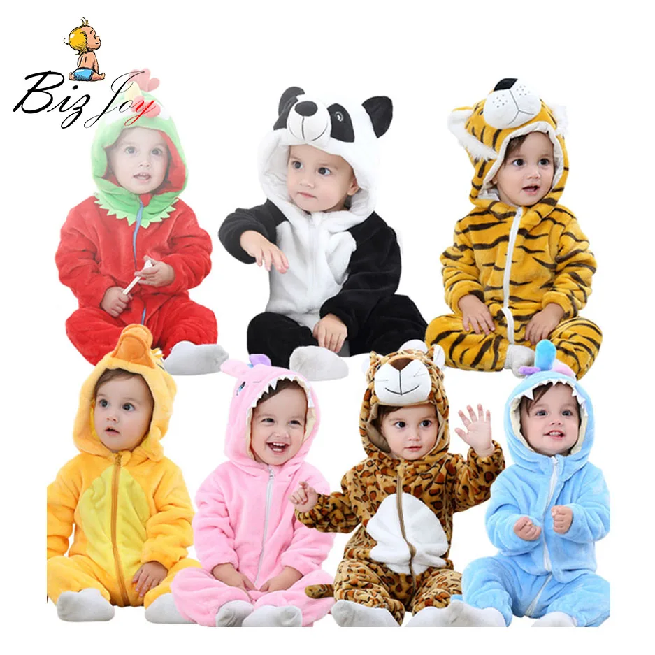 Комбинезон детский комбинезон детская Фланелевая пижама с животными одежда для