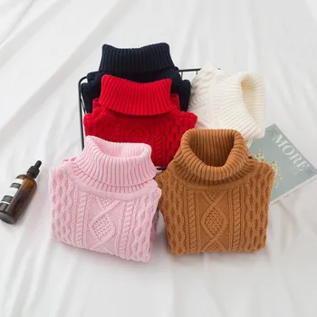 

2019 NEW Fall Winter Children Baby Girls Boys Knitted Sweater Solid Sewing Warm Tops Outfit Clothes Minnie 925