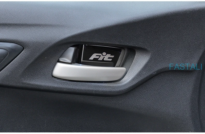 Для Honda FIT JAZZ Автомобильная внутренняя ручка декоративная ручка двери внутренняя дверная чаша палка против царапин нержавеющая сталь автомобиля