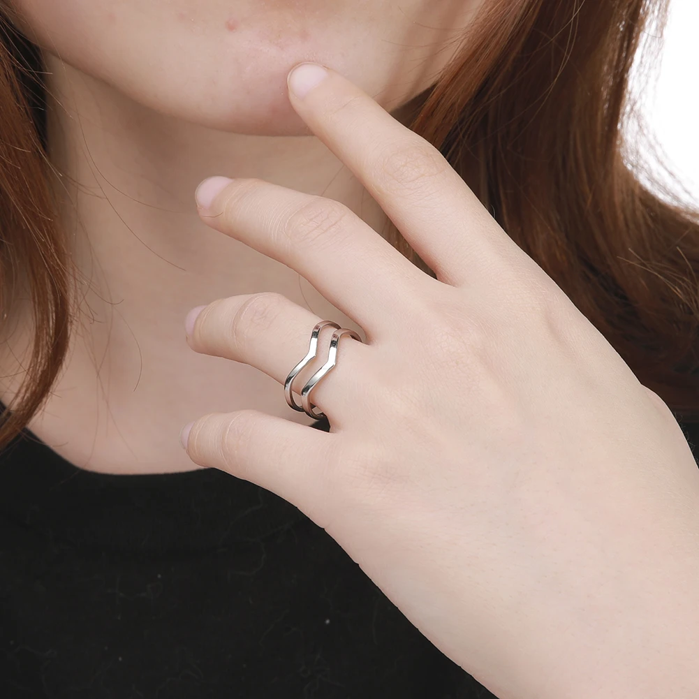 Finger Ring Stainless Steel Gold Color Skyrim 2025 Party Jewelry for Women Girls