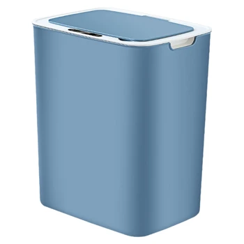 

USB Automatic Sensor Dustbin Smart Sensor Trash Can Induction Waste Bin Eco-Friendly Dustbin Household Trash Bin-Blue