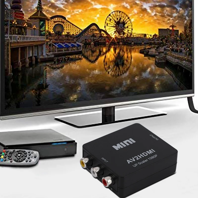  Rca a Hdmi Av a Hdmi 1080P Mini Composito Rca Cvbs Av a Hdmi Hd Video Audio Adapter per Xbox 360 PS