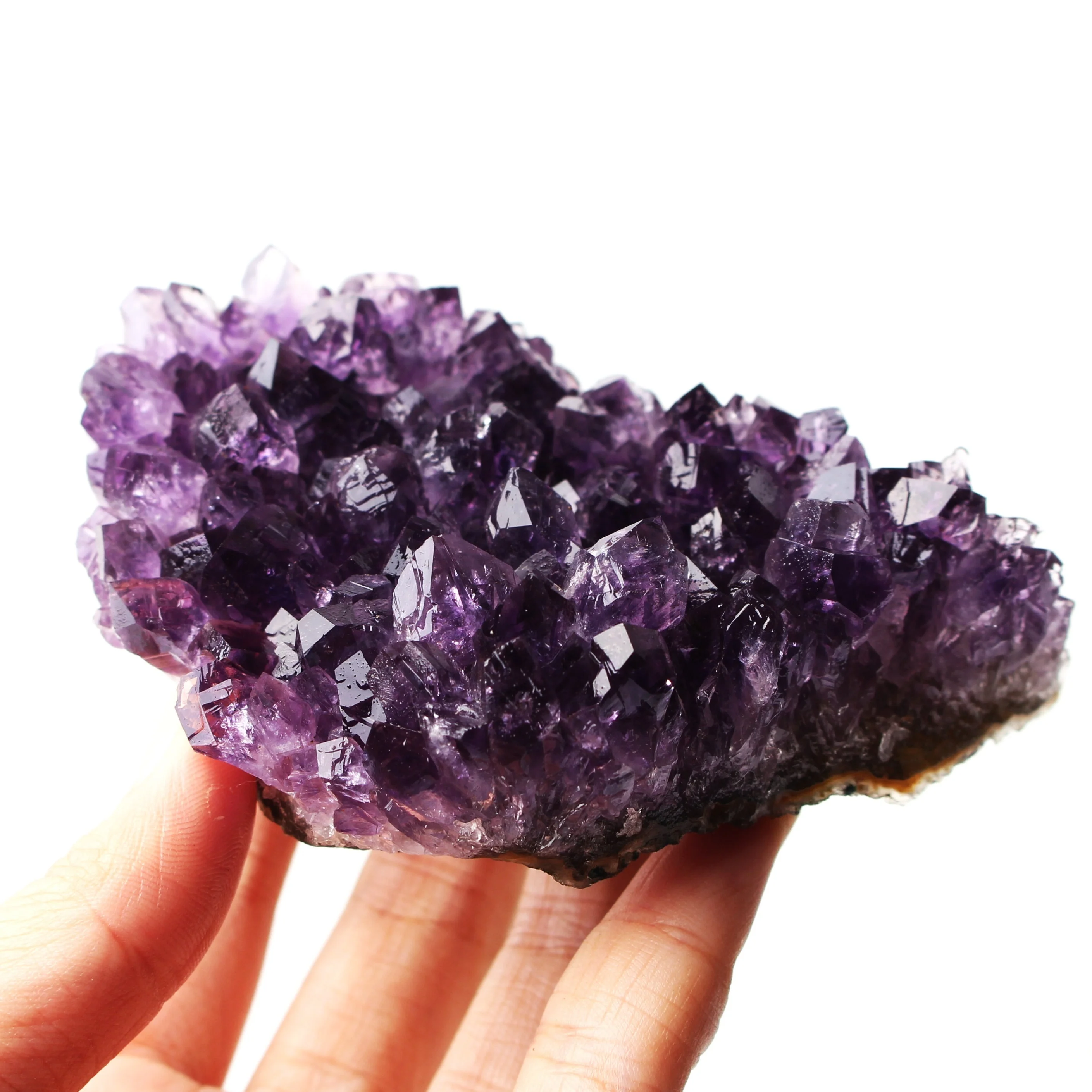 1 шт. Натуральный Необработанный аметист кварц Жеода Друза Кристалл кластер