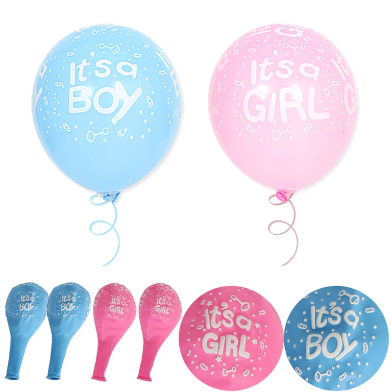 

10 PCS 12 Inch BOY OR GIRL Helium Latex Balloons Birthday Decorations Babyshower Kids Balloon Wedding Party Theme Decor Supplies