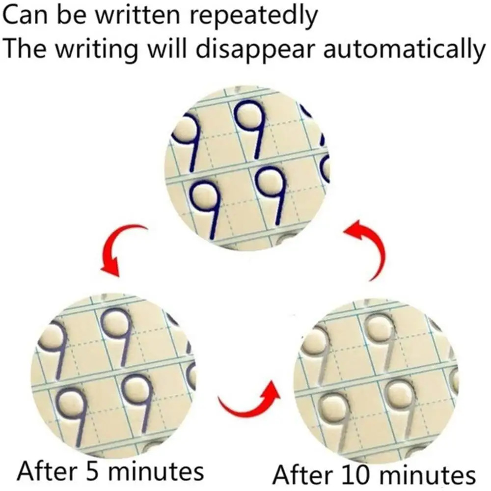 Reusable Basic Painting Copybook Hand Writing Groove Training Notebook Auto Fades Educational Toys For Children Games photo