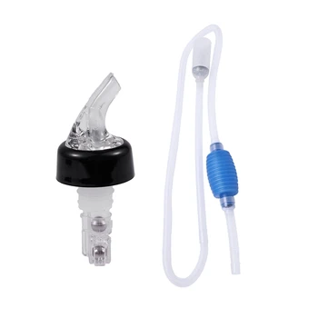 

1Pcs 30ML Alcohol Measuring Bottle Pousure Convenient & 1Pcs Direct Suction Type Fish Tank Manual Cleaner Pump
