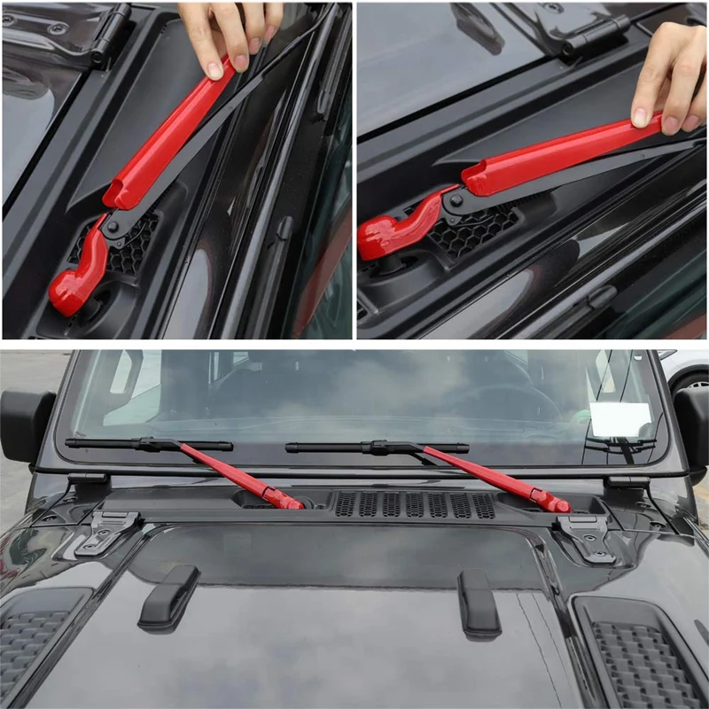 Лобовое стекло стеклоочистителя украшения Накладка для- Jeep Wrangler JL 4-дверный 2-для двери автомобиля Elantra Accent Tucson аксессуары