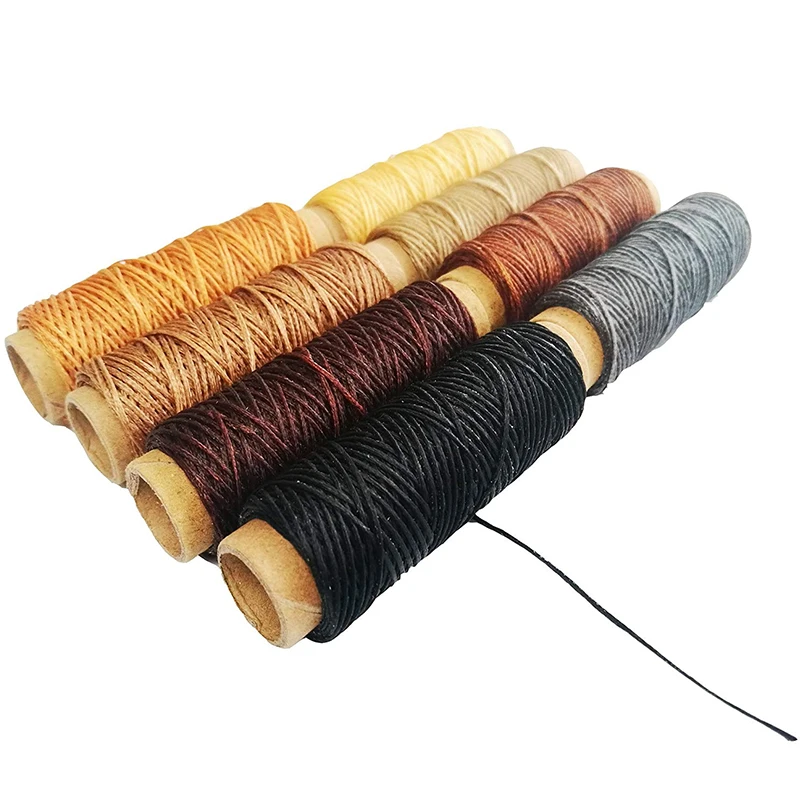 12colors/set 50m 150D leather sewing wax thread flat wax sewing thread  Craft DIY