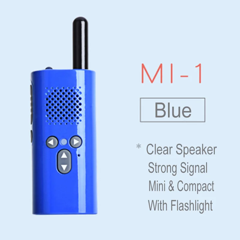 2 шт Xiao Mi Walkie-Talkie Mini двухсторонняя рация профессиональная портативная рация UHF 400-480MHz Ham Радио Домофон приемопередатчик - Цвет: MI1-blue
