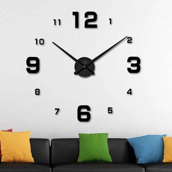 

Home Decoration Wall Clock Big Mirror Wall Clock Modern Design Large Size Wall Clocks Diy Wall Sticker Unique Gift C1097 j