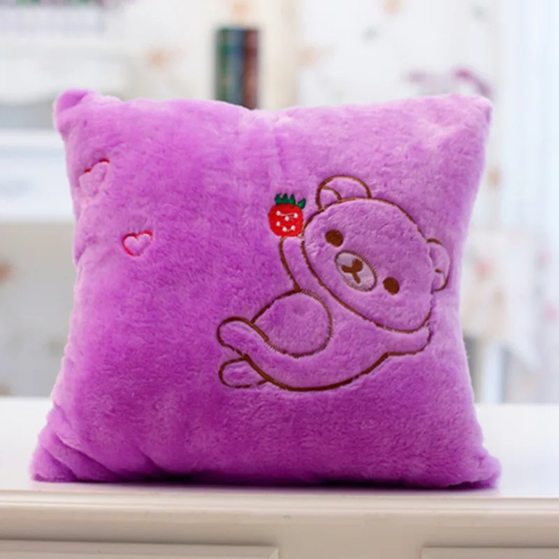 bear-purple Светодиодный светящийся светильник в виде звезды, плюшевые игрушки, светящаяся темная подушка, куклы для детей - Цвет: bear-purple