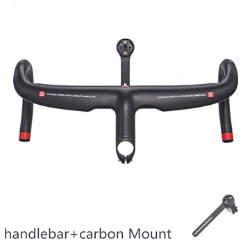 

2019 new black carbon fibre complete integrated bicycle guidance system handle folded bars with 400/420/440mm rod