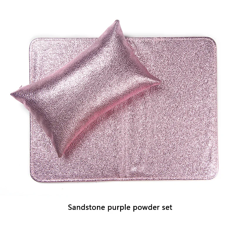 ANGNYA Pro держатель для ручной подушки мягкий из искусственной кожи губка для рук розовая Волшебная Звезда Дизайн Подушка для ногтей Маникюр Искусство Красота мат для ногтей - Цвет: Sandstone purple