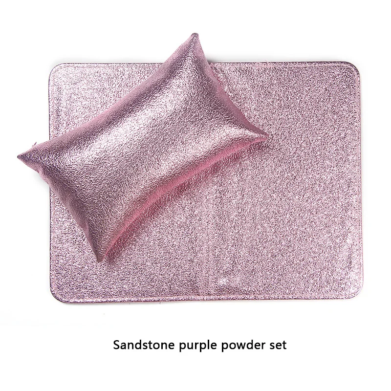 Sandstone purple ANGNYA Pro держатель для ручной подушки мягкий из искусственной кожи губка для рук розовая Волшебная Звезда Дизайн Подушка для ногтей Маникюр Искусство Красота мат для ногтей - Цвет: Sandstone purple