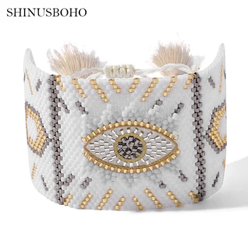 

Men Bracelet Classic MIYUKI Evil Eye Bracelets Women Fashion Luxury Jewelry Love 3D Pulseras Mujer Moda Femme Dropshipping