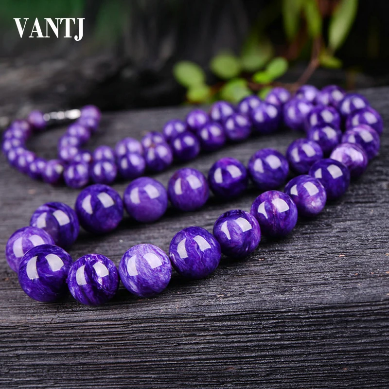 VANTJ элегантный Природный чароит ожерелье Fine Jewelry Banglr для женщин и леди свадьба Engagment вечерние подарочная коробка