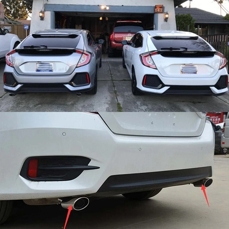 Rear Exhaust Muffler End Tail Pipe Outlet Tips for Honda Civic 10Th Gen