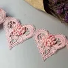 1 Yard Pink 3D Heart Cotton Flower Lace Trim Embroidered Lace Ribbon Handmade Wedding Dress Patchwork Sewing Supplies Craft ► Photo 3/6