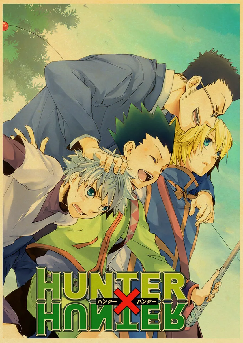 Hunter x Hunter Poster Popular Classic Japanese Anime Home Decor Retro Poster Prints Kraft Paper Wall Art Home Room Decor