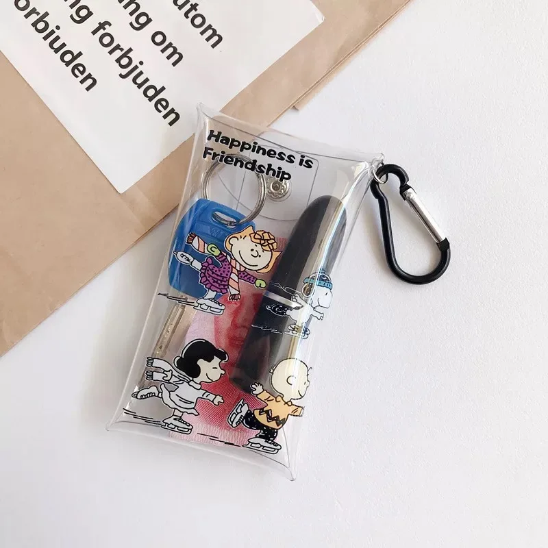 INS Peanuts Rogue Dog Kawaii Мультфильм прозрачный ПВХ высокой емкости сумка для хранения кошелек карта Упаковка обучающий инструмент для хранения - Цвет: 3