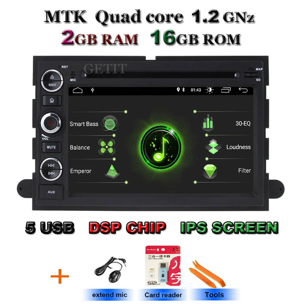 Ips Android 9,0 4 г 64 г автомобильный dvd-плеер для Ford 500/F150/Explorer/Edge/Expedition/Mustang/fusion/frestyle gps радио - Цвет: MTK-Standard