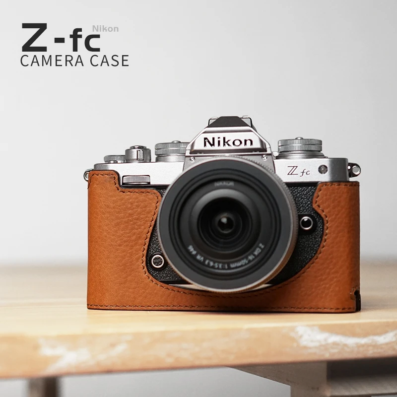 Mr.Stone for Nikon ZFC Camera Case Protective Case Leather accessories  cowhide Handmade customizatioNikon z-fc