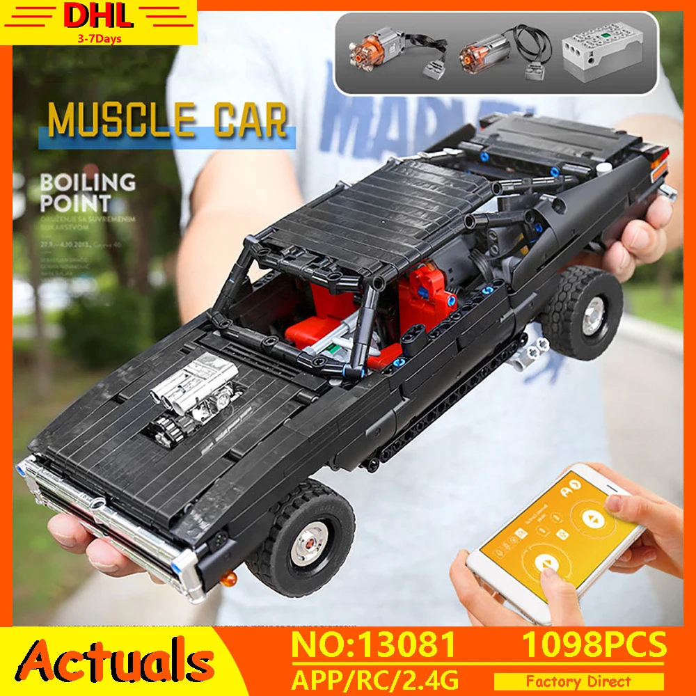 

IN STOCK App Motorized 42111 Technic Car Compatible MOC-17750 Ultimate Muscle Car Model Building Blocks Bricks Toys Kids Gifts