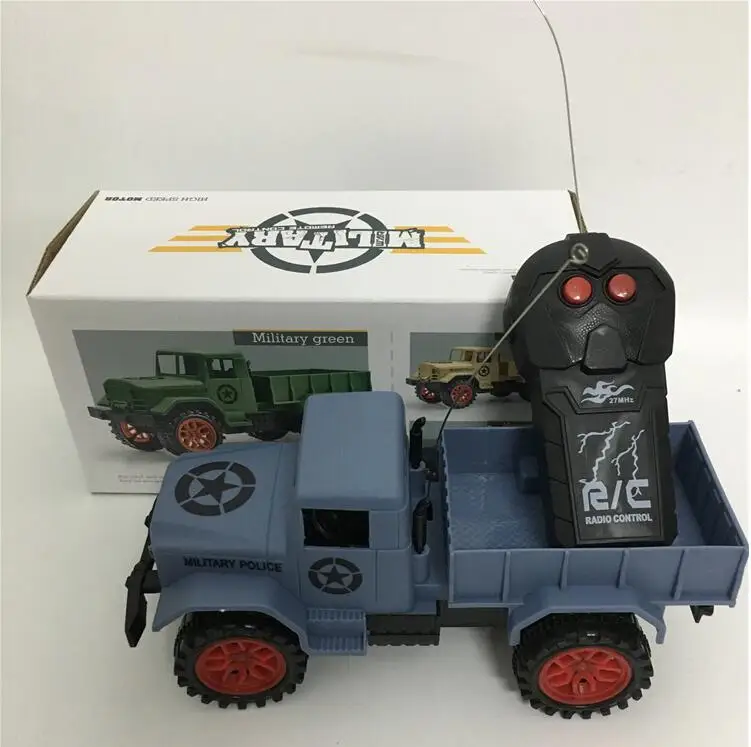 1/16 2,4 GHz 4WD 3000G нагрузка военный грузовик внедорожный RC Гусеничный с светодиодный мини-пультом дистанционного управления грузовик игрушки для мальчиков - Цвет: mini blue