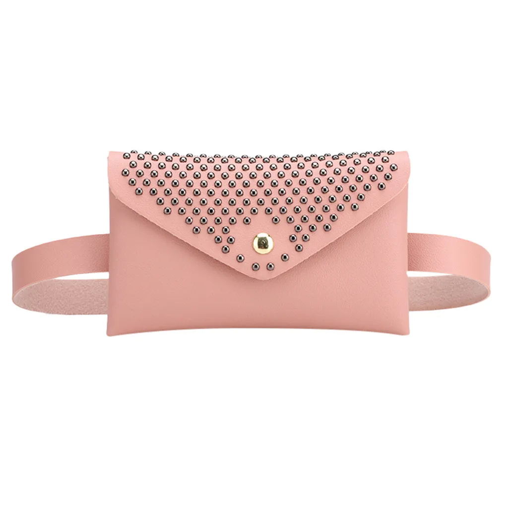 Pink Женская Роскошная поясная сумка с кристаллами, модная женская сумка через плечо, нагрудные сумки, повседневные походные поясные сумки - Цвет: Pink