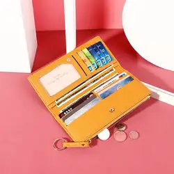 Женский клатч, кожаный кошелек, длинный держатель для карт, сумка для телефона, чехол, кошелек для путешествий, дамская сумочка