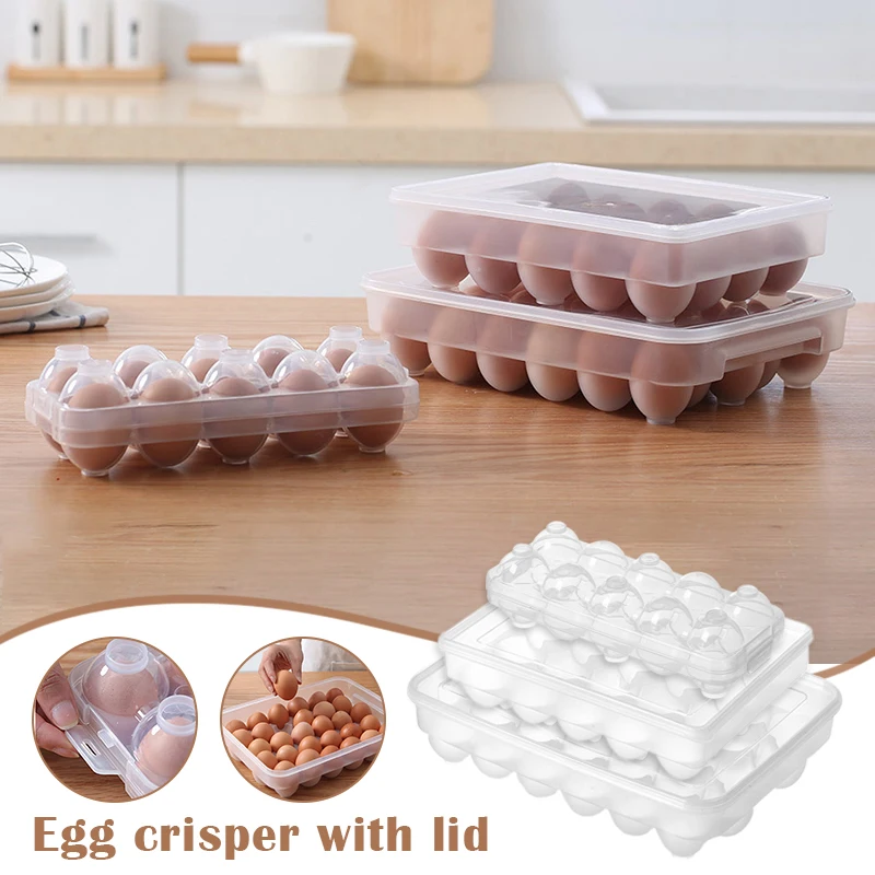 

Fridge Egg Holder Freezer Tray Box Storage Container Case Plastic Organizer TN99