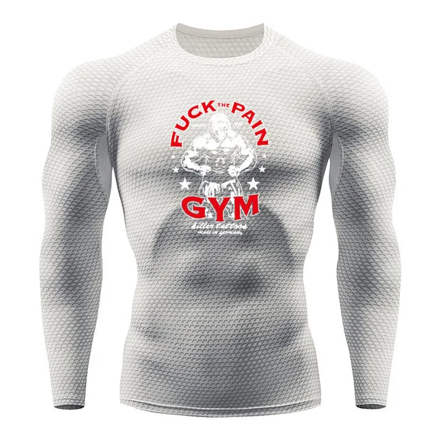 Мужская футболка для бега Gorilla Snake gym одежда для фитнеса Топ Рашгард одежда для футбола быстросохнущая спортивная мужская рубашка