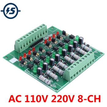 

AC 110V 220V 8-Channel Optocoupler Isolation Module NPN Low Level Output AC Testing Module Power Monitor