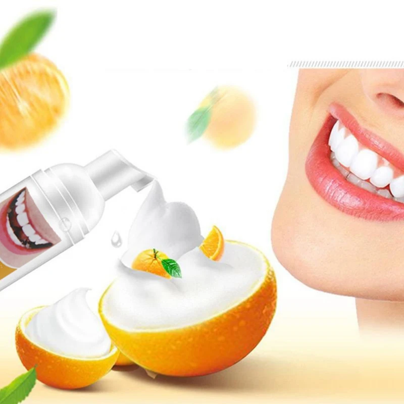 Зажим для тюбика зубной пасты удаление пятен зубов Чистка рта Отбеливание зубов пены зубы мусс 60 мл
