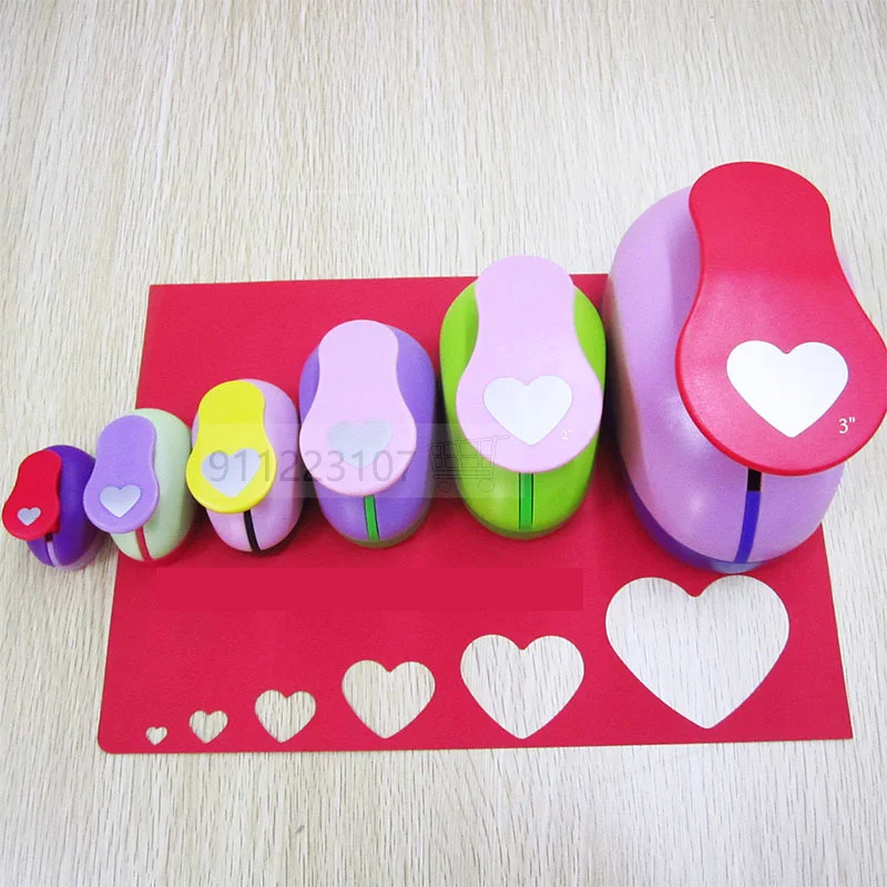  8pcs Craft Punch Heart Hole Punch Decorative Hole