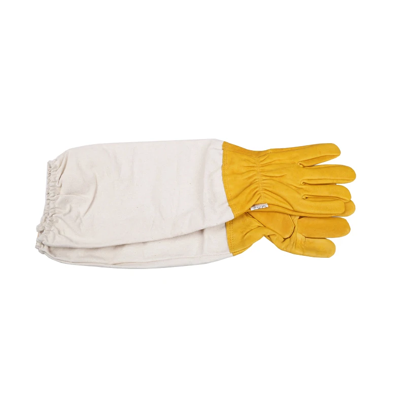 Beekeeping gloves Sleeves Ventilated Professional sheepskin and canvas Anti Bee for Apiculture beekeeping gloves