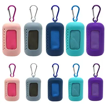 

Quick Drying Microfiber Towel Silicone Storage Perfect Sports Towel for Outdoor Gym Fitness Running Mountain Climbing