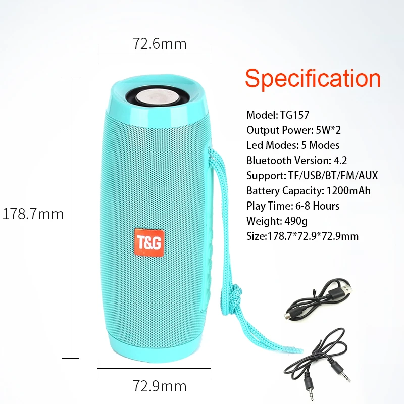 Powerful Portable Speakers Bluetooth Speaker Column Wireless Speaker with LED Night Light TF Card FM Radio Boombox Built-in Mic Powerful Portable Speakers Bluetooth Speaker Column Wireless Speaker with LED Night Light TF Card FM Radio Boombox Built-in Mic