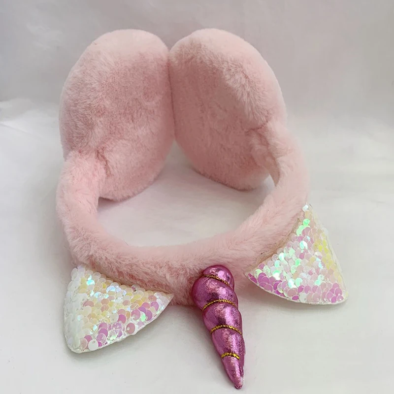 JINSERTA Kids Unicorns Headphones 3 5mm Wired Headphone Warm Music Earphone For Mobile Phone PC Tablet Plush Headset for Adults
