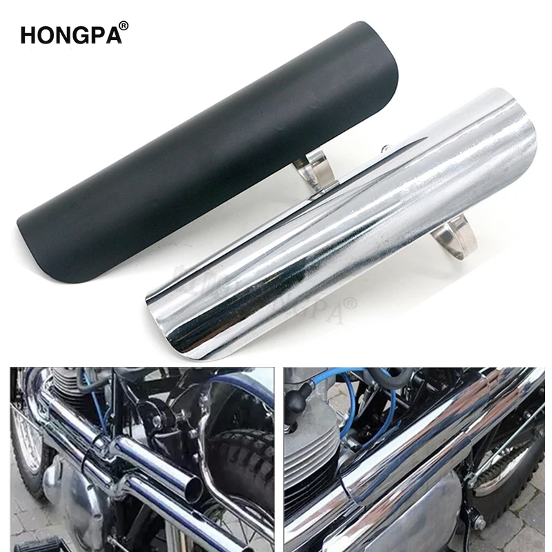 

Motorcycle Exhaust Pipe Heat Shield Motorcycle Anti-Hot Plate Cover Exhaust Muffler Silencer Pipe Cover Heat Shield Decor Guard