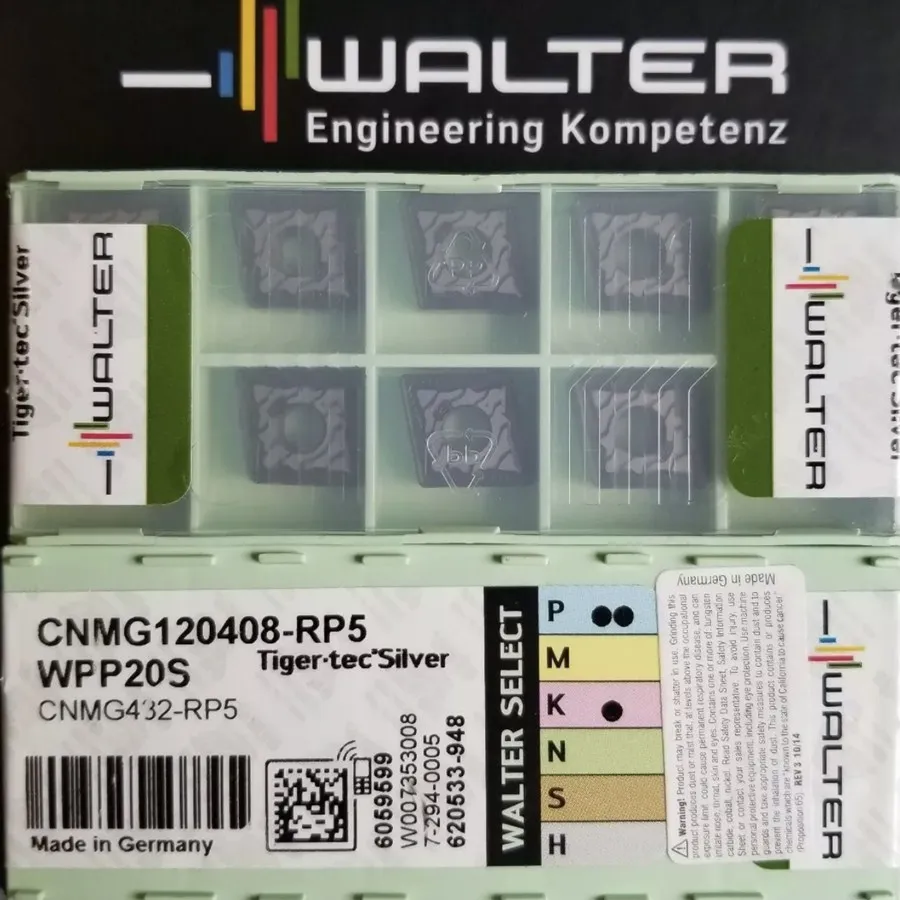Walter inserts CNMG120404/08-RP5 WPP20S подходит для стального прерываемого режущего инструмента