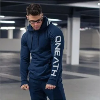 

YEMEKE 2017 High Quality Autumn Men Hoodies Long Sleeve Hoodies Sweatshirts Gyms Muscle Fit Clothes M-XXL