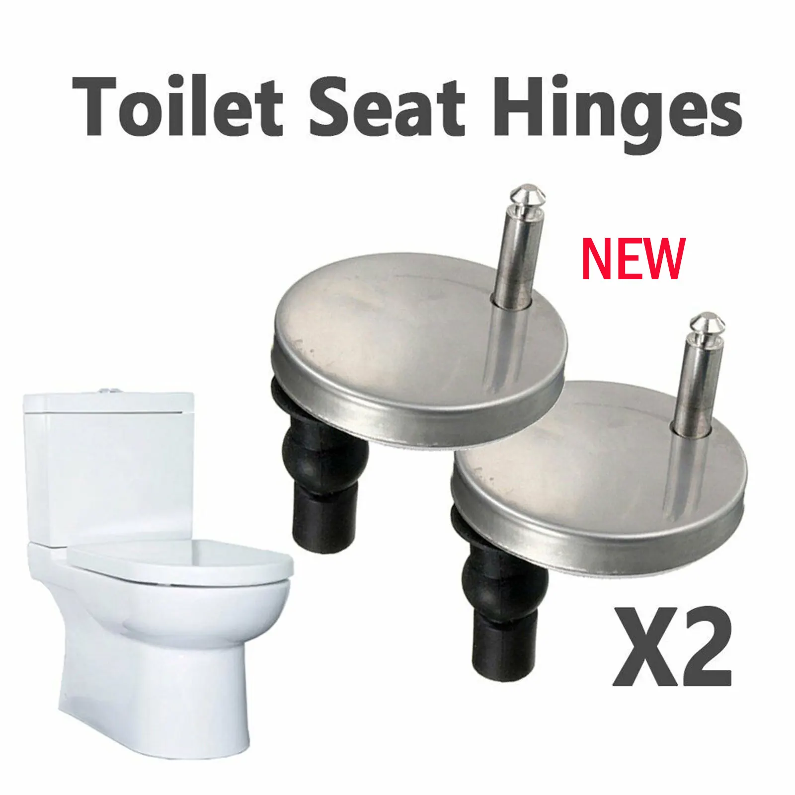 Toilet Seat Hinge Fittings toilet lid hardware For Most Top Fix Hinge Standard Toilet Seats Replacement Hinges Well Nuts Accessories 2pcs